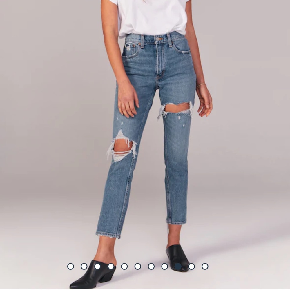 Abercrombie high rise mom jeans